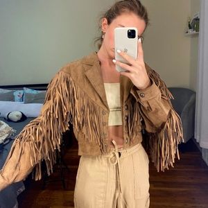 Vintage Biker Suede Leather Jacket